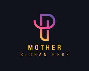 Cyber - Monoline Letter P Agency logo design