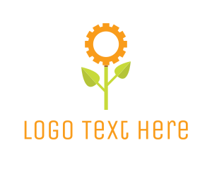 Cog - Sunflower Gear Plant logo design