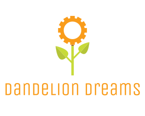 Dandelion - Sunflower Gear Plant logo design