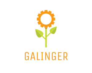 Plant - Sunflower Gear Plant logo design