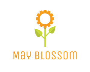 May - Sunflower Gear Plant logo design