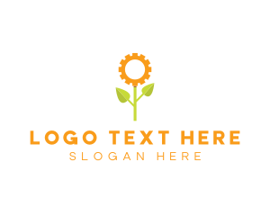 Mechanic - Sunflower Gear Plant logo design