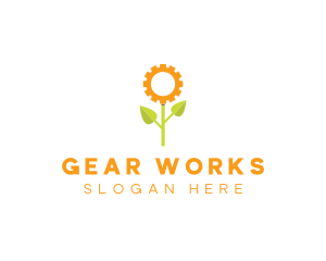 Sunflower Gear Plant logo design