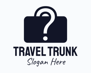Suitcase - Question Briefcase Mystery logo design