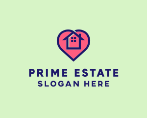 Property - Heart Real Estate Property logo design