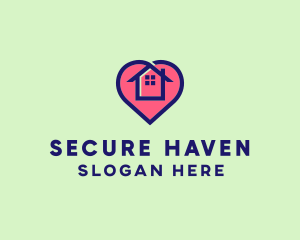 Safe - Heart Real Estate Property logo design