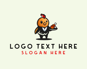 Fried Chicken - Chicken Waiter Restaurant logo design