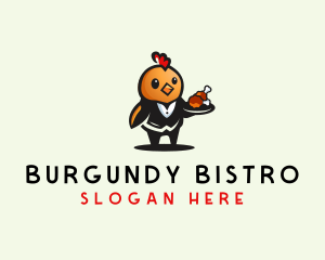 Chicken Waiter Restaurant logo design