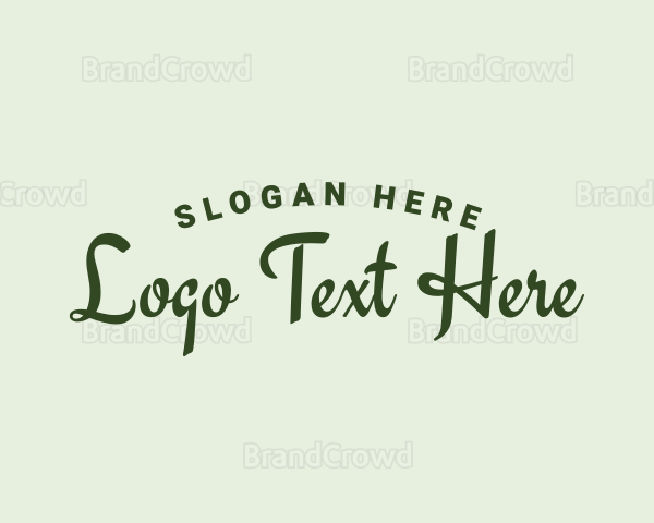 Crafty Script Wordmark Logo