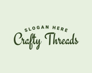 Crafty Script Wordmark logo design