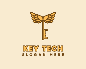 Flying Key Wings logo design