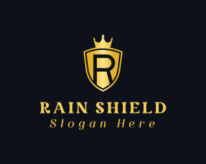 Crown Shield Letter R logo design