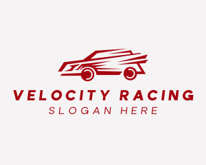 Fast Red Race Car logo design