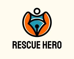 Savior - Creative Pen Superhero logo design
