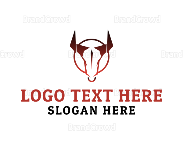 Geometric Bull Horn Logo