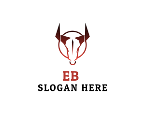 Smokehouse - Geometric Bull Horn logo design