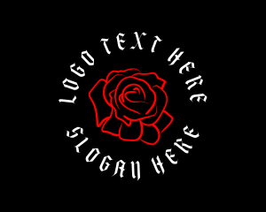 Punk - Gothic Rose Tattoo logo design