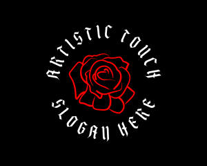 Gothic Rose Tattoo logo design