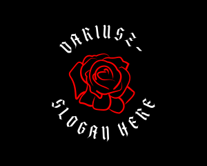 Motorcycle Club - Gothic Rose Tattoo logo design