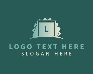 Typewritten - Gradient Paper Document logo design