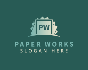 Paper - Gradient Paper Document logo design