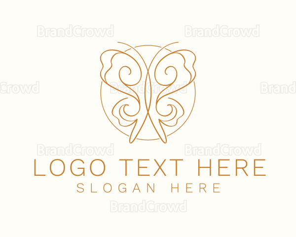 Elegant Gold Butterfly Logo