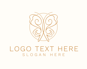 Butterfly - Elegant Gold Butterfly logo design