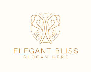 Elegant Gold Butterfly Logo