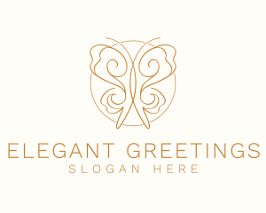 Elegant Gold Butterfly logo design