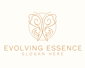 Metamorphosis - Elegant Gold Butterfly logo design