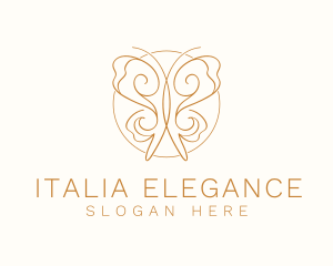 Elegant Gold Butterfly logo design