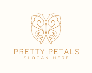 Elegant Gold Butterfly logo design