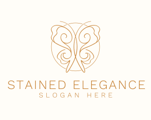 Elegant Gold Butterfly logo design