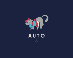 Cat Animal Grooming Logo