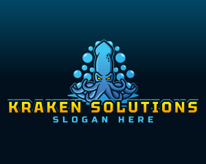 Kraken - Monster Kraken Esports logo design