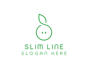 Thin - Minimalist Monoline Leaf logo design