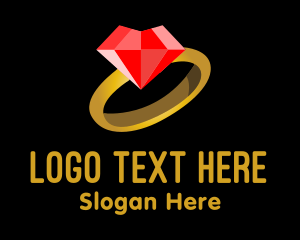 Lover - Romantic Engagement Ring logo design