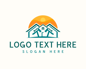 Home Improvement - House Construction Tools logo design