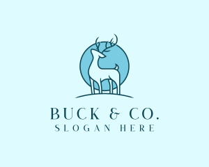 Buck - Wild Deer Animal logo design