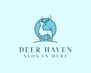 Deer - Wild Deer Animal logo design