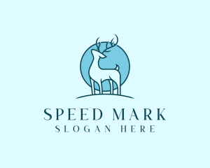 Wild Deer Animal logo design