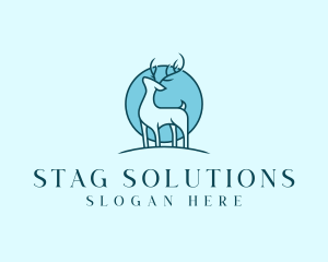 Stag - Wild Deer Animal logo design