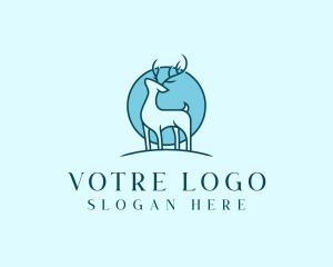 Wild Deer Animal logo design