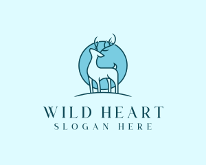 Wild Deer Animal logo design