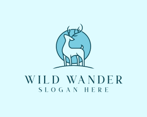 Wild Deer Animal logo design