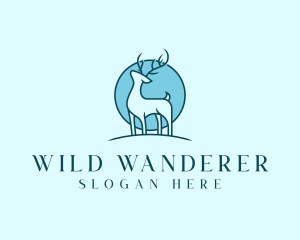 Wild Deer Animal logo design