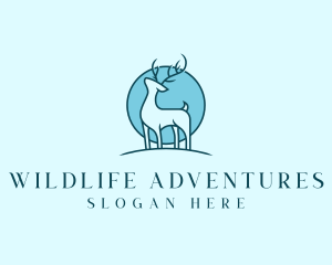 Wild Deer Animal logo design