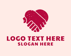 Heart Hands Love logo design