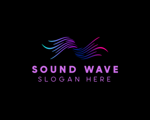 Neon Wave Swoosh logo design