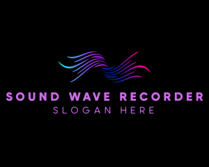 Neon Wave Swoosh logo design